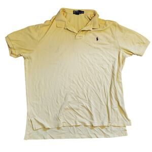 Polo Ralph Lauren Pastel Yellow 100% Polo Shirt Men's Size XXL